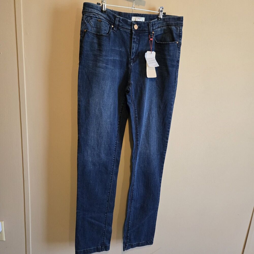 Springfield Denim Med Blue Straight Leg Jeans, Size 12-14 (Eur 44) NWT - Picture 3 of 8